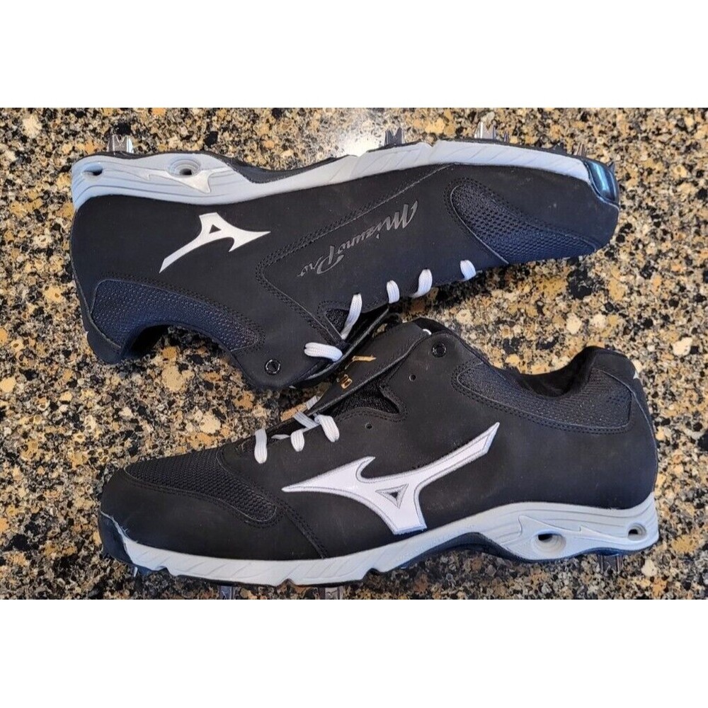 Mizuno Men’s 9-Spike Advanced Mizuno Pro Elite Baseball Cleats Black - Size 15